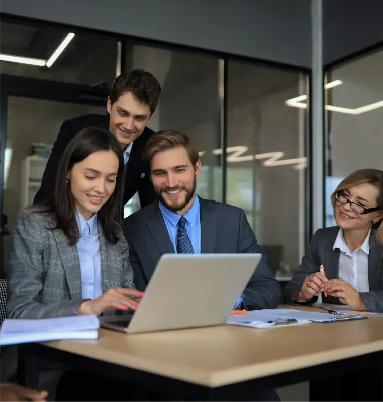 Business team preparing an application